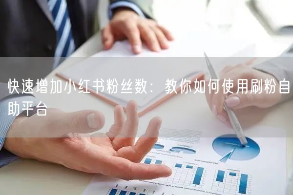 快速增加小红书粉丝数:教你如何使用刷粉自助平台